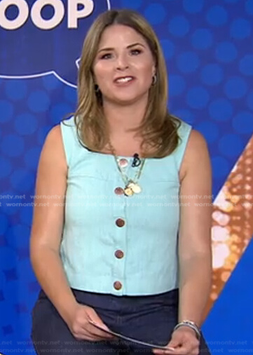Jenna’s light blue button front top on Today