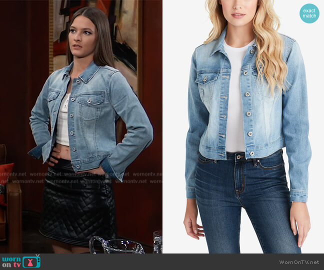 Pixie Classic Denim Jacket by Jessica Simpson worn by Esme (Avery Kristen Pohl) on General Hospital