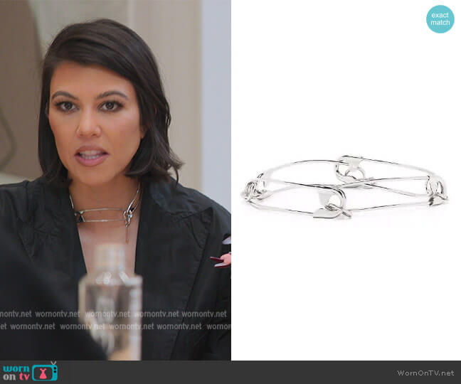 Safety-pin Choker by Junya Watanabe worn by Kourtney Kardashian (Kourtney Kardashian) on The Kardashians