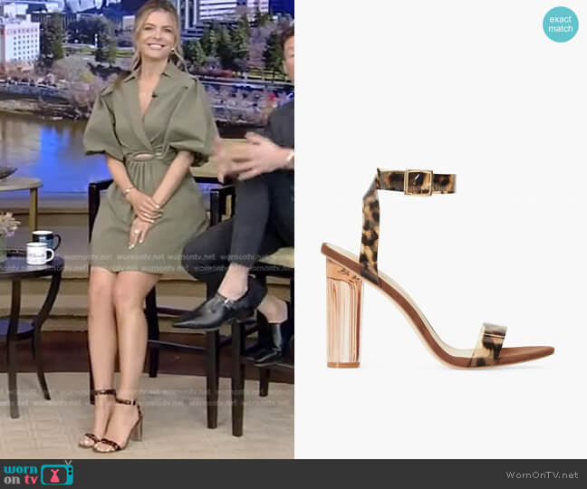 Hanna Transparent Heeled Sandal by Just Fab worn by Maria Menounos on Live with Kelly and Ryan