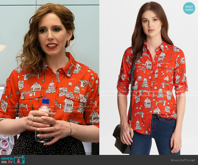 Karl Lagerfeld Whimsical Blouse worn by Joanna Gold (Vanessa Bayer) on I Love That For You