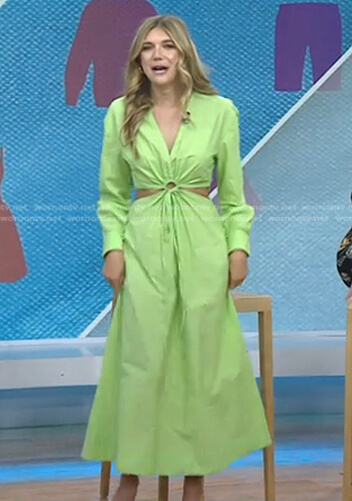 Katie Sands's green cutout dress on Today