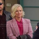 Kayla’s pink double breasted blazer on Days of our Lives
