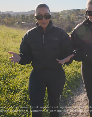 Kim's black leggings on The Kardashians