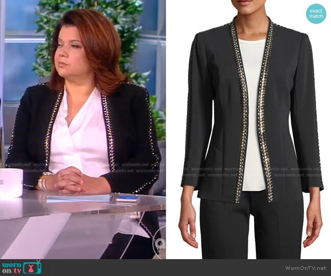 Ken Studded Blazer Jacket by Kobi Halperin worn by Ana Navarro on The View