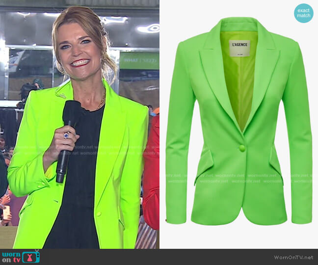 Chamberlain Blazer by L'Agence worn by Savannah Guthrie on Today