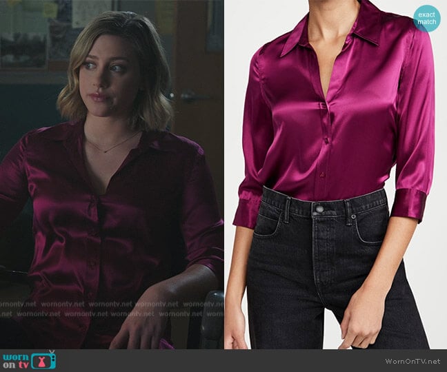 Dani Blouse by L'Agence worn by Betty Cooper (Lili Reinhart) on Riverdale