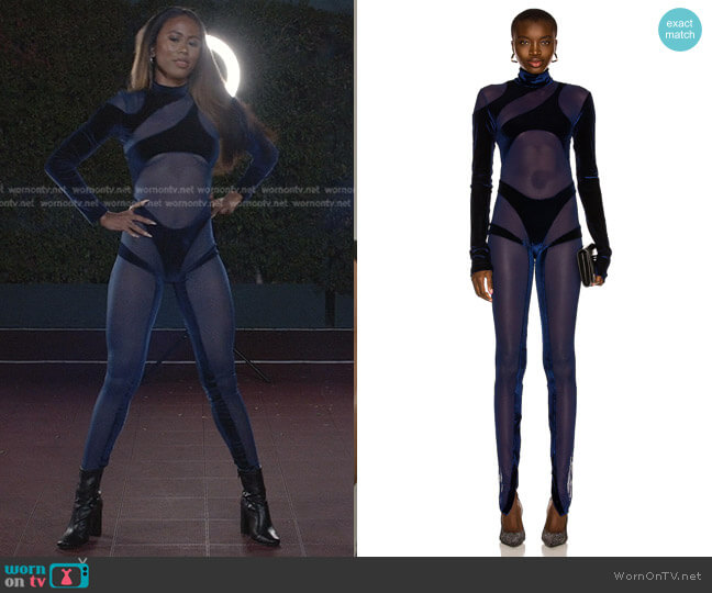 Geometric Catsuit by Laquan Smith worn by Keisha (Netta Walker) on All American Homecoming