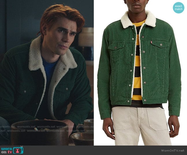 Type III Sherpa Corduroy Trucker Jacket by Levis worn by Archie Andrews (K.J. Apa) on Riverdale