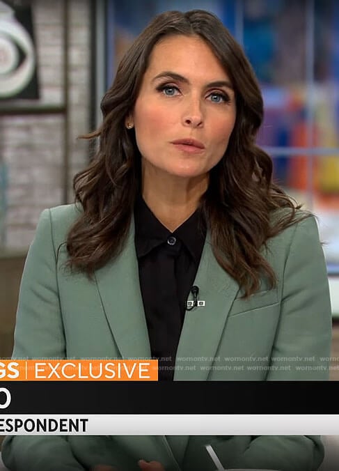 Lilia Luciano's green blazer on CBS Mornings