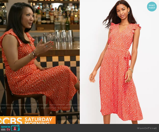 WornOnTV: Nancy Chen’s orange floral dress on CBS Mornings | Nancy Chen ...