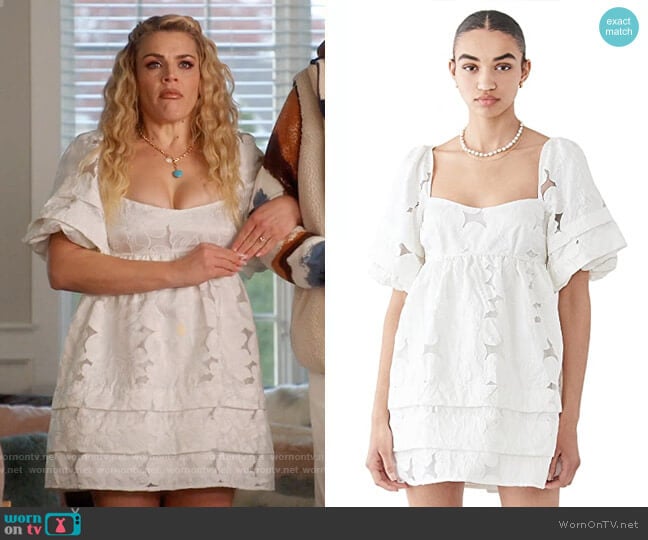 For Love & Lemons Evelyn Dress worn by Summer Dutkowsky (Busy Philipps) on Girls5eva