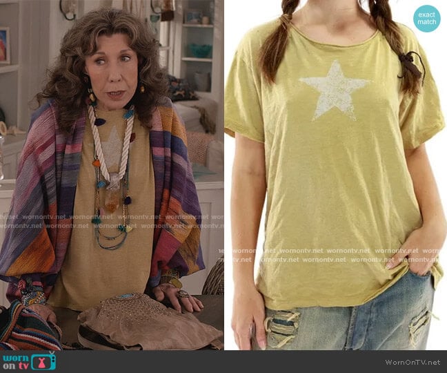 Preston Joseph Star T by Magnolia Pearl worn by Frankie (Lily Tomlin) on Grace and Frankie