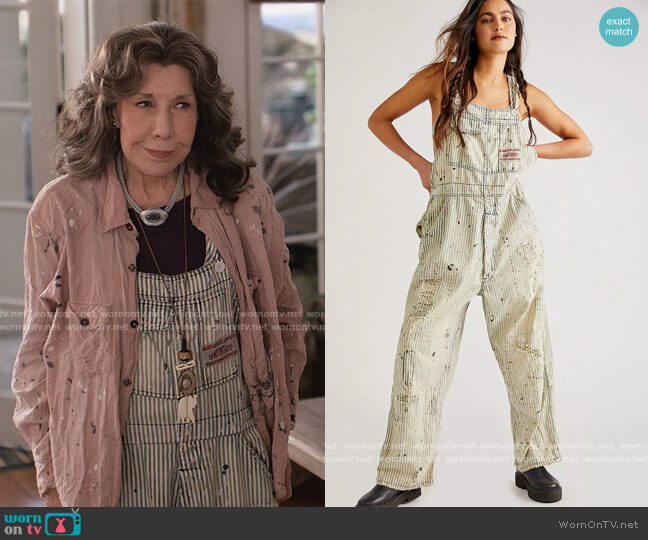 Magnolia Pearl Overalls by Magnolia Pearl worn by Grace (Jane Fonda) on Grace & Frankie