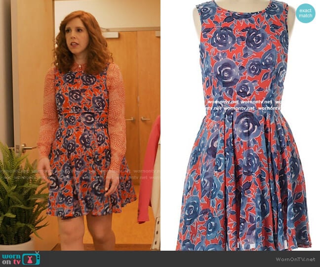 Maison Jules Floral Dress worn by Joanna Gold (Vanessa Bayer) on I Love That For You