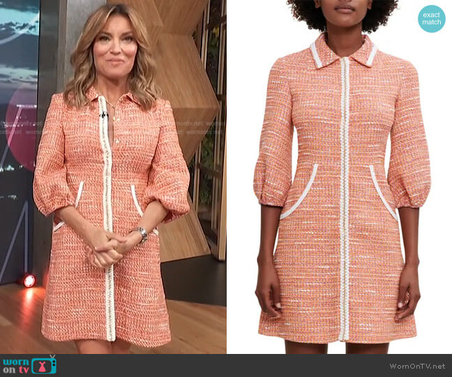 Rimoda Three-Quarter Sleeve Dress by Maje worn by Kit Hoover  on Access Hollywood