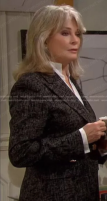 Marlena’s grey blazer on Days of our Lives