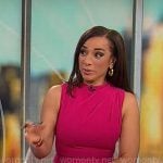 Michelle’s pink sleeveless sheath dress on CBS Mornings
