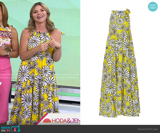 Daisy Halter Maxi by Mira Mikati worn by Jenna Bush Hager on Today