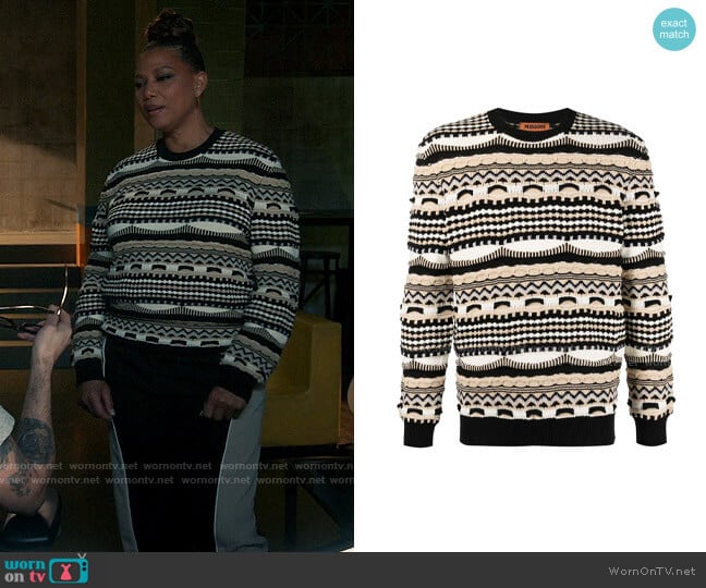 Missoni Intarsia crew-neck jumper worn by Robyn McCall (Queen Latifah) on The Equalizer