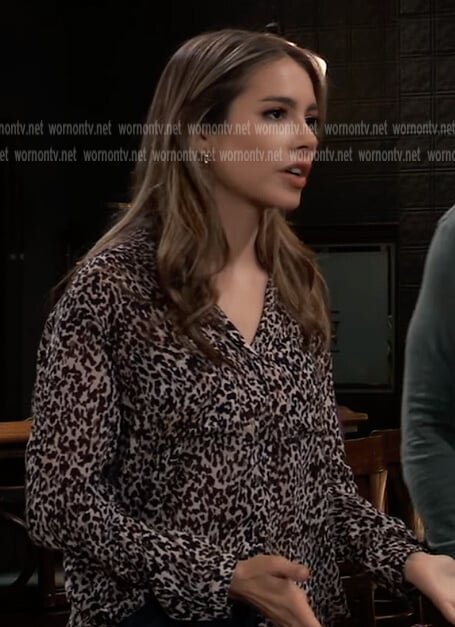 Molly's leopard print blouse on General Hospital