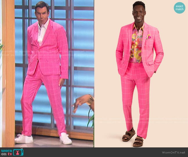 Thurston Blazer and Clyde Trouser by Mr Turk worn by Jerry O'Connell on The Talk