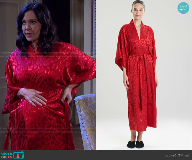 Decadence Robe by Natori worn by Jan Spears (Heather Lindell) on Days of our Lives