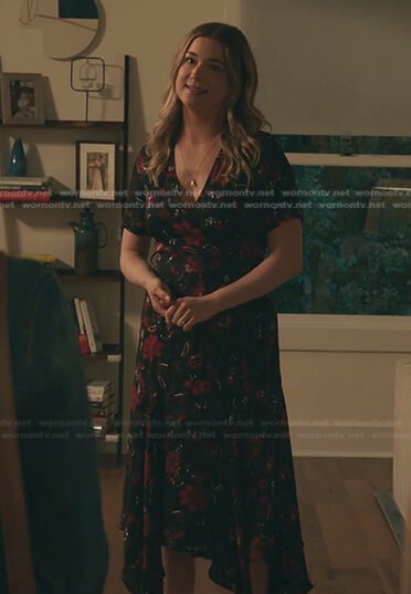 Nic’s floral wrap dress on The Resident