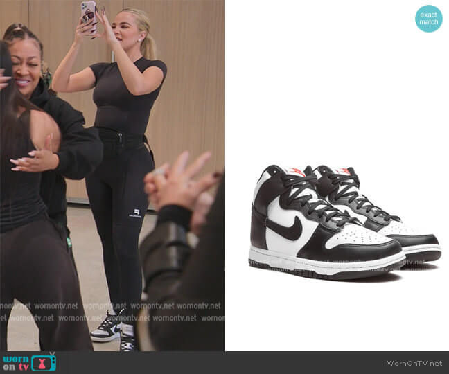 Dunk High Sneakers by Nike worn by Khloe Kardashian  on The Kardashians