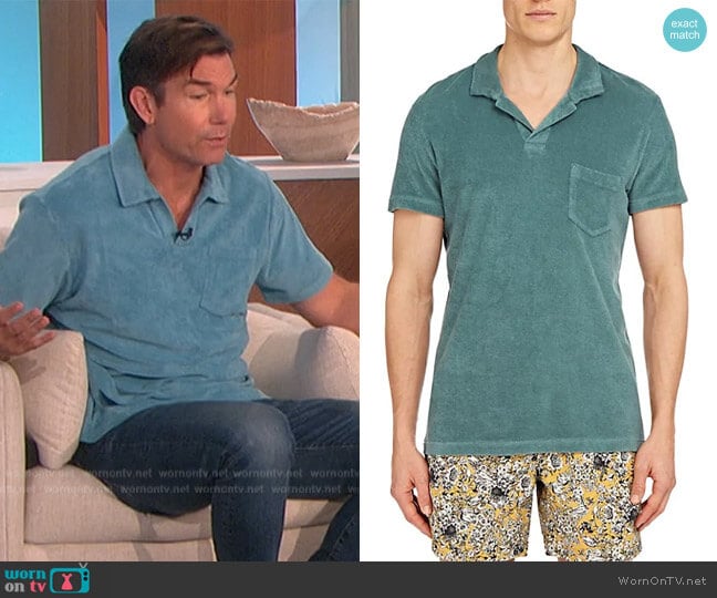 Terry Polo Shirt by Orlebar Brown worn by Jerry O'Connell on The Talk