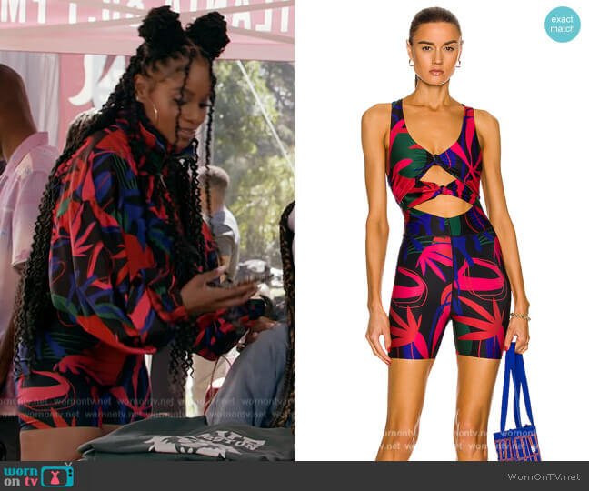 Rio Cut Out Onesie by Patbo worn by Simone (Geffri Hightower) on All American Homecoming