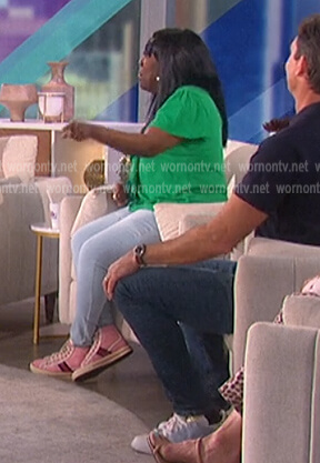 Sheryl's pink sneakers on The Talk