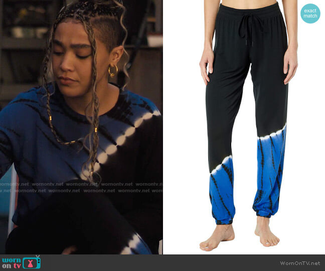 PJ Salvage Cobalt Lounge Pants worn by Mikaela Danso (Lucy Barrett) on Charmed
