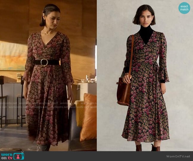 WornOnTV: Ren's floral midi wrap dress on Big Sky | Janina Gavankar |  Clothes and Wardrobe from TV