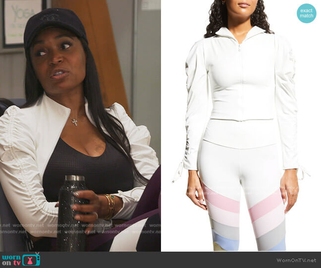 Stelle Cropped Active Jacket by Port De Bras worn by Marlo Hampton on The Real Housewives of Atlanta