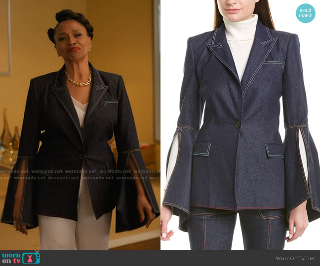 Prabal Gurung Bell Sleeve Blazer worn by Patricia (Jenifer Lewis) on I Love That For You