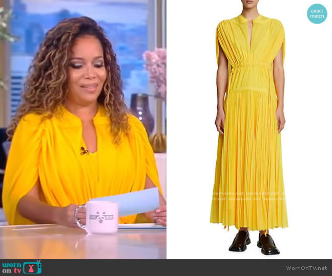 Pleated jersey maxi dress by Proenza Schouler worn by Sunny Hostin  on The View