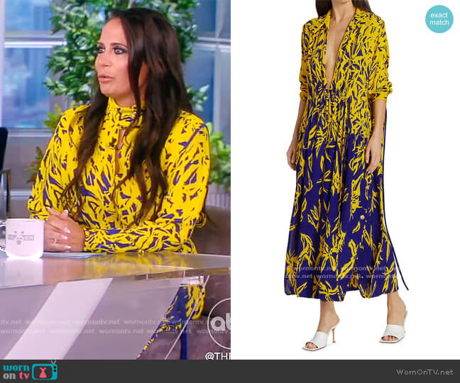 Scattered Floral-print Midi Dress by Proenza Schouler worn by Stephanie Grisham on The View