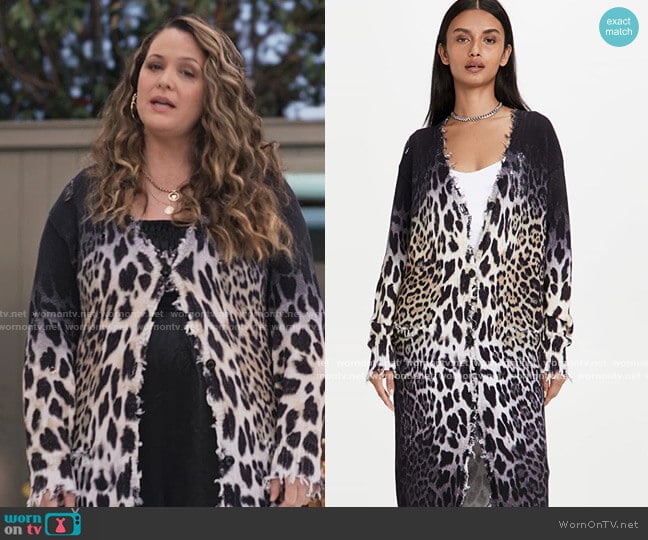 Frayed leopard Cardigan by R13