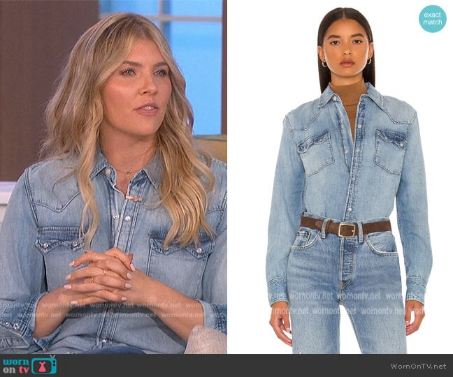 WornOnTV: Amanda’s denim western shirt on The Talk | Amanda Kloots ...