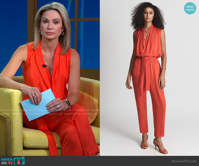 Kali Jumpsuit by Reiss worn by Amy Robach on Good Morning America
