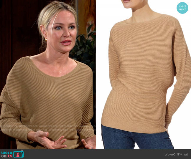 Reiss Lorena Sweater worn by Sharon Collins (Sharon Case) on The Young & the Restless