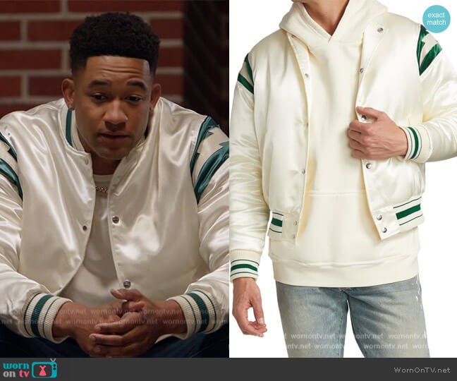 Polyester Puffer Jacket by Rhude worn by Damon (Peyton Alex Smith) on All American Homecoming
