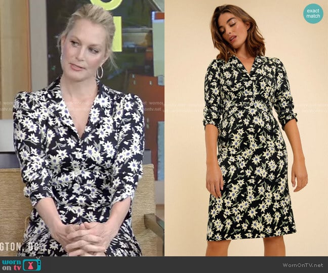 Marjorie Dress by Rouje worn by Ali Wentworth on Live with Kelly and Ryan