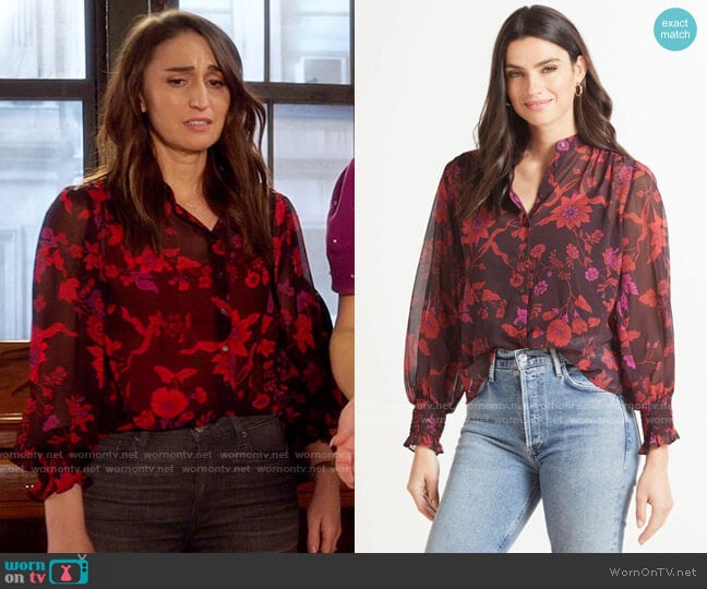 Sanctuary Starry Night Shirt in Night Wish worn by Dawn Solano (Sara Bareilles) on Girls5eva