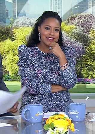 Sheinelle’s printed puff sleeve dress on Today