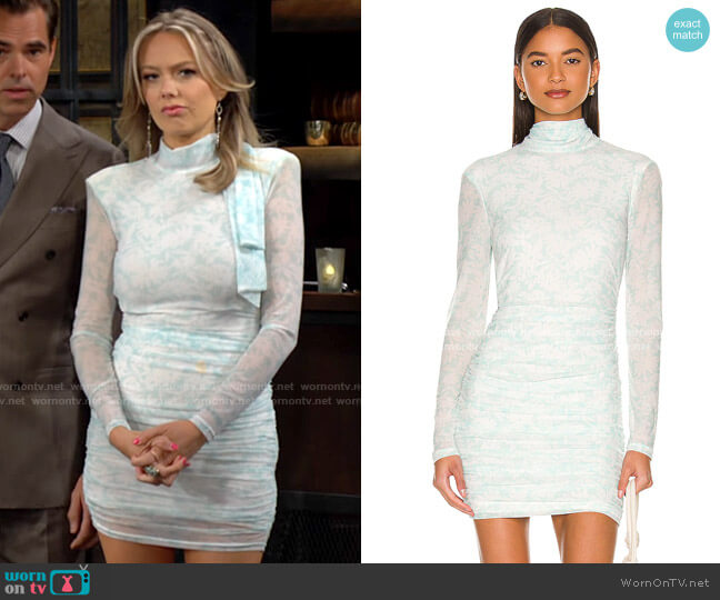 Significant Other Messina Dress in Peppermint Daisy worn by Abby Newman (Melissa Ordway) on The Young and the Restless