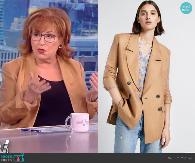 Oversize Linen & Silk Blazer by Smythe worn by Joy Behar on The View