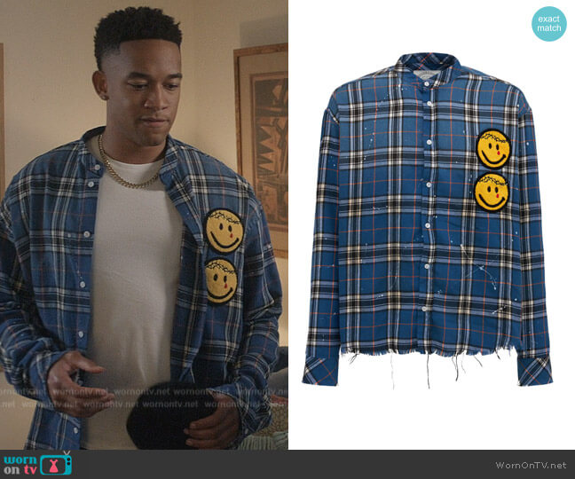Vintage Flannel Shirt by Someit worn by Damon (Peyton Alex Smith) on All American Homecoming