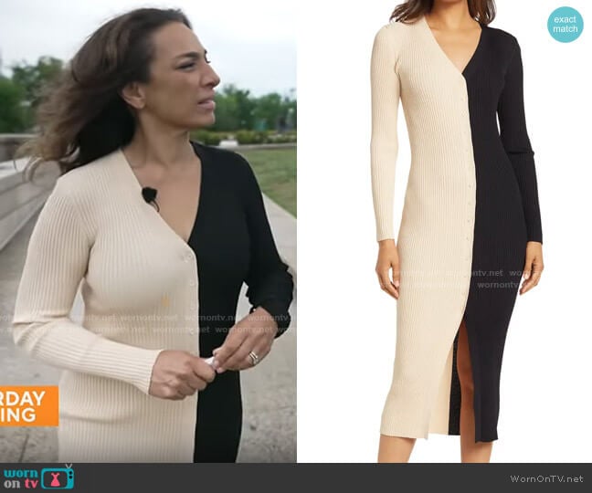 Staud Shoko Dress worn by Michelle Miller on CBS Mornings